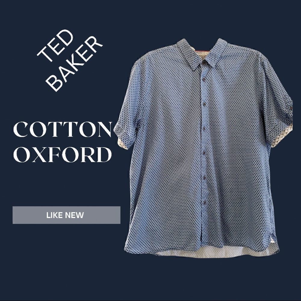 Like New Ted Baker Button Down Cotton Oxford